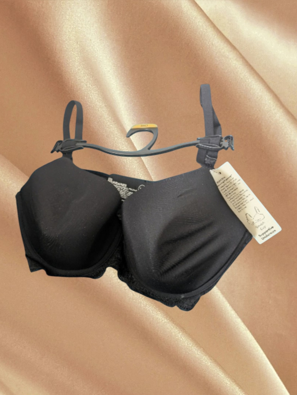 38D New Black T-Shirt Bra with Light Padding